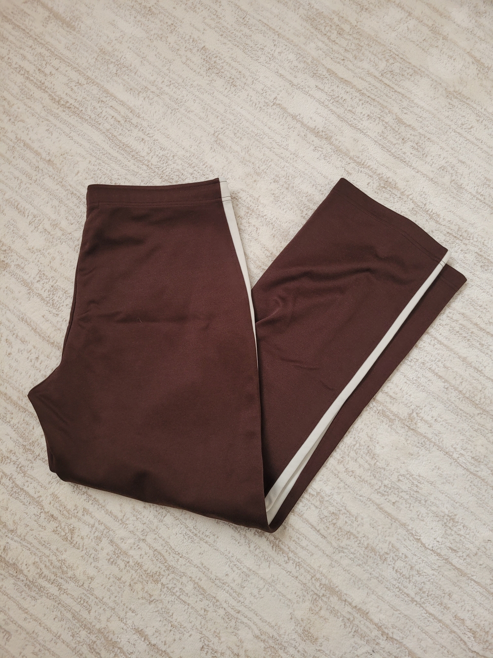 Lauren Active by Ralph Lauren Brown Sweatpants with White Drawstring